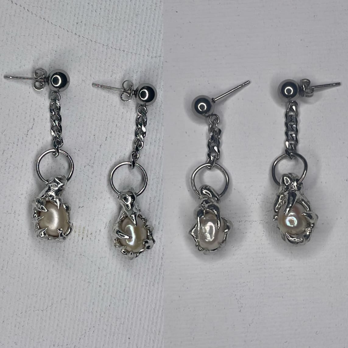 pearl earrings - Made to order
