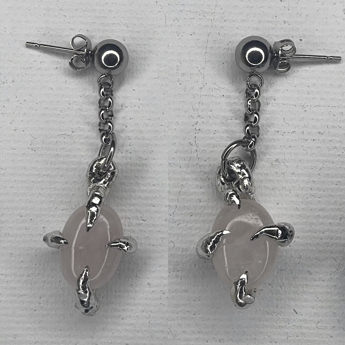 rosequartz earrings