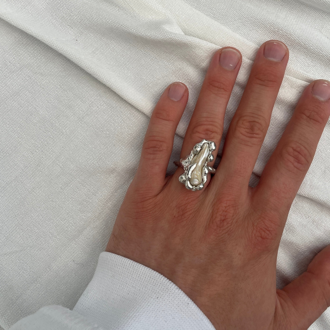 Perlmutt Ring - verdintils