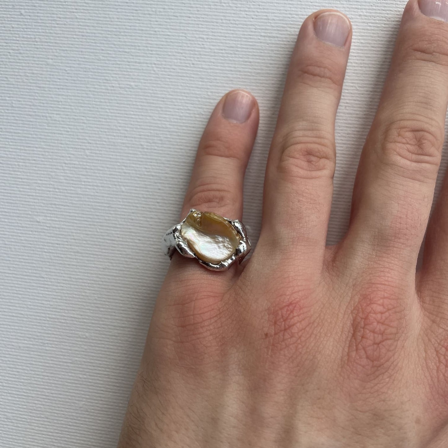 Perlmutt Nugget Ring - verdintils