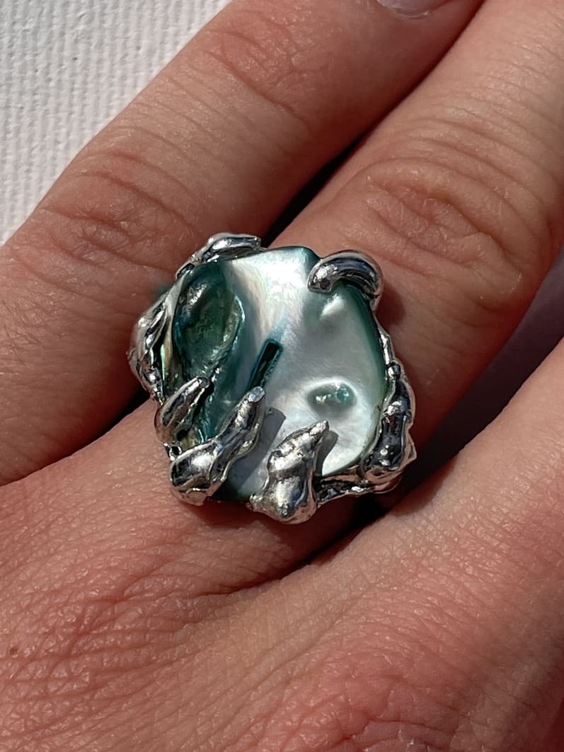 Perlmutt Nugget Ring - verdintils