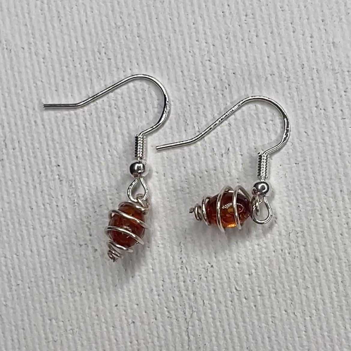 925 amber earrings