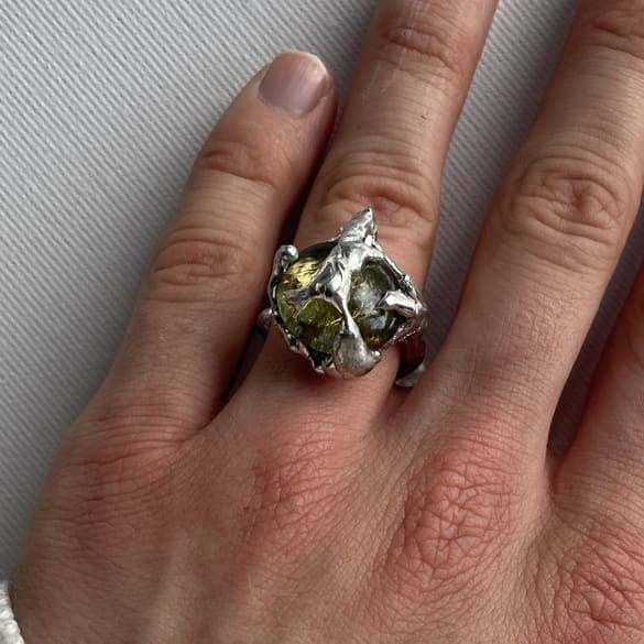 Gelber Glas Ring - verdintils