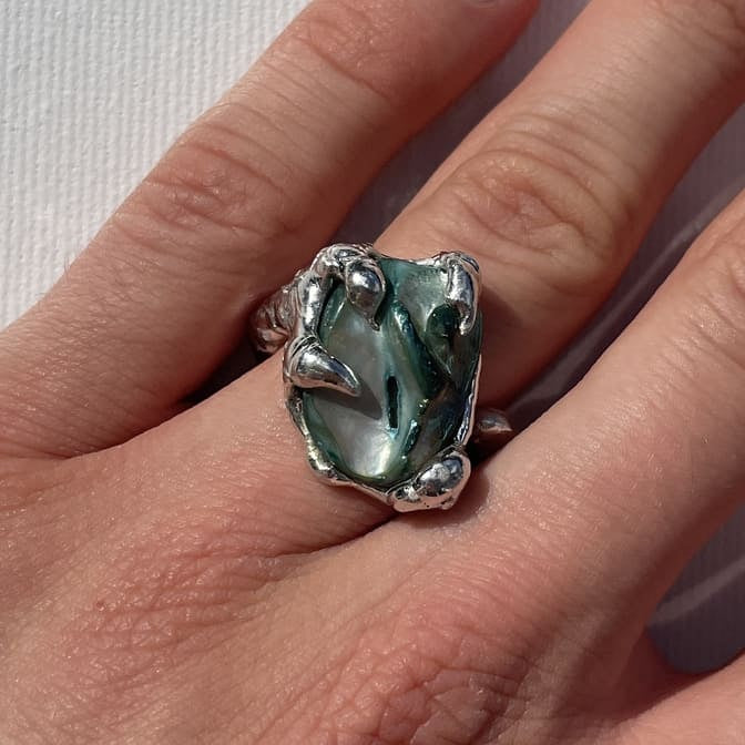 Perlmutt Nugget Ring - verdintils