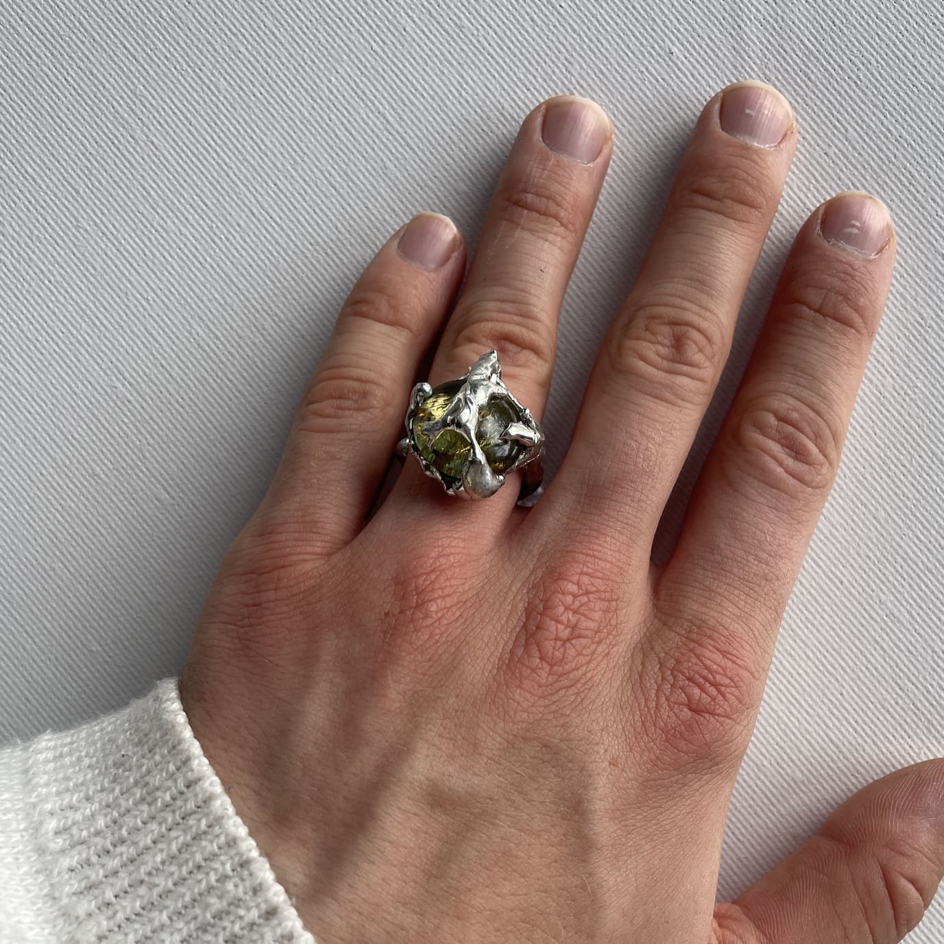 Gelber Glas Ring - verdintils