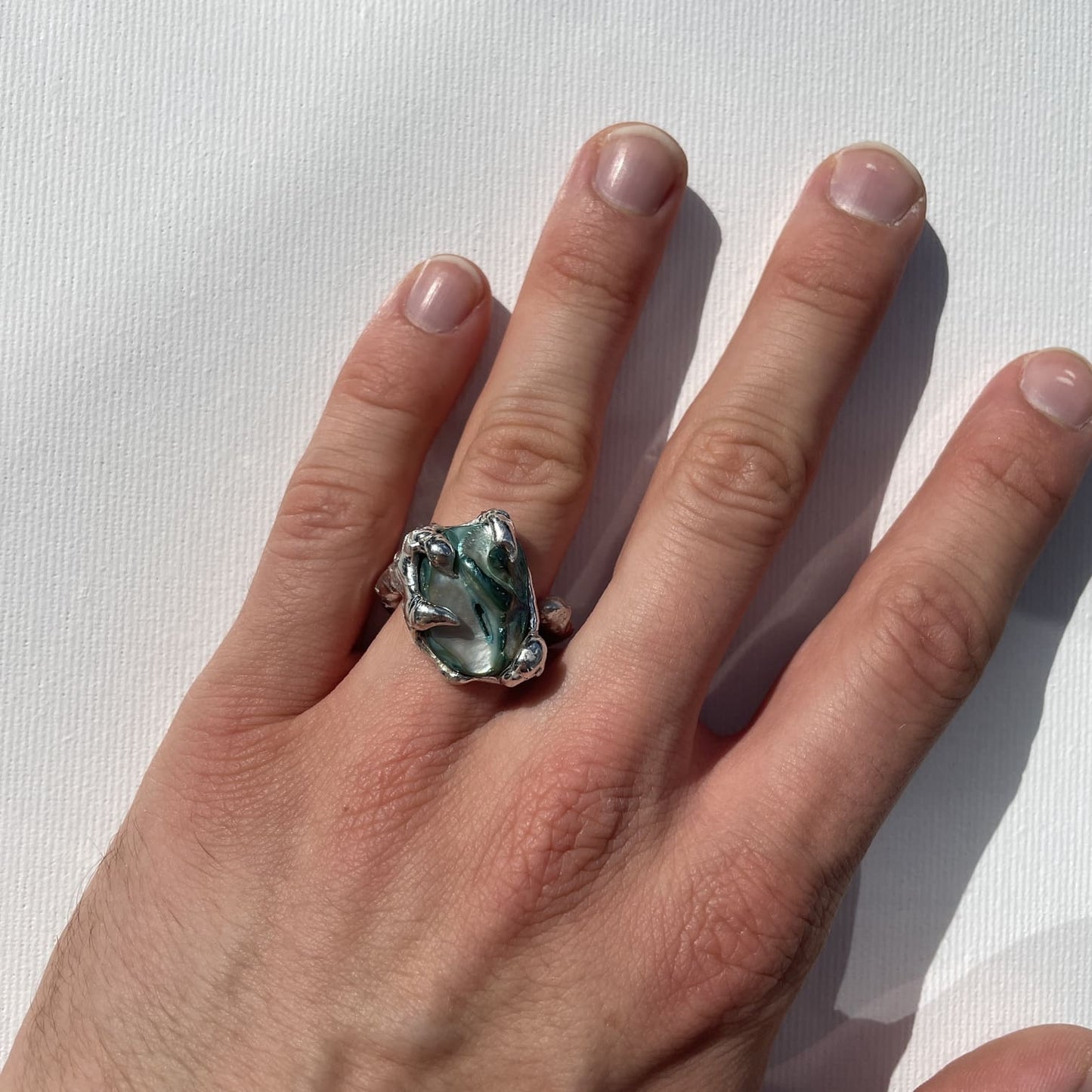Perlmutt Nugget Ring - verdintils