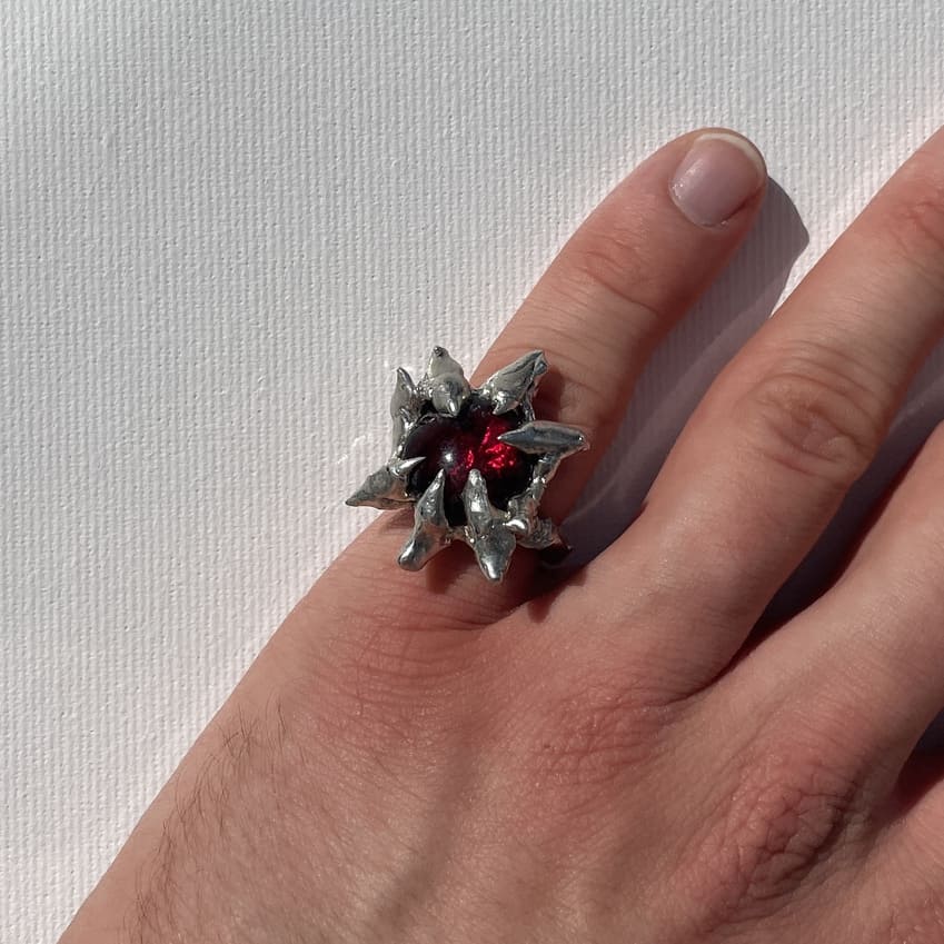 Roter Glas Ring - verdintils