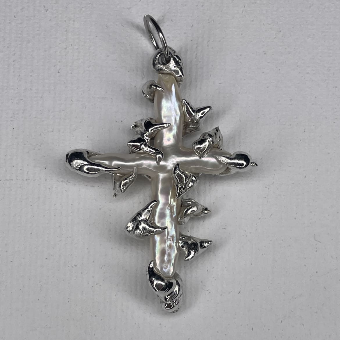 soldered pearl cross