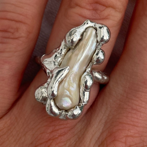 Perlmutt Ring - verdintils