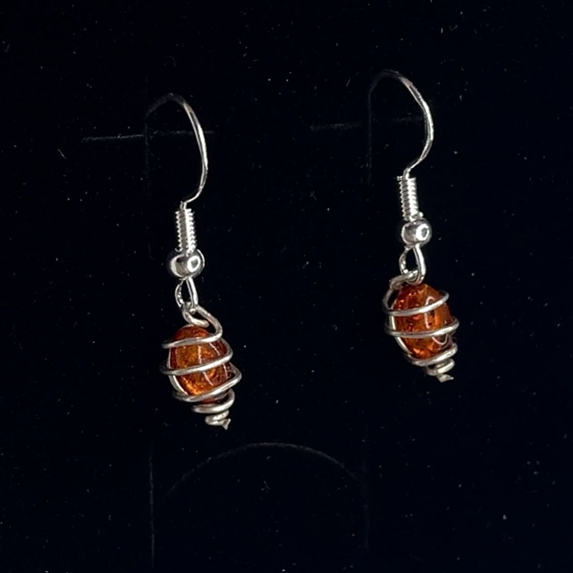 925 amber earrings
