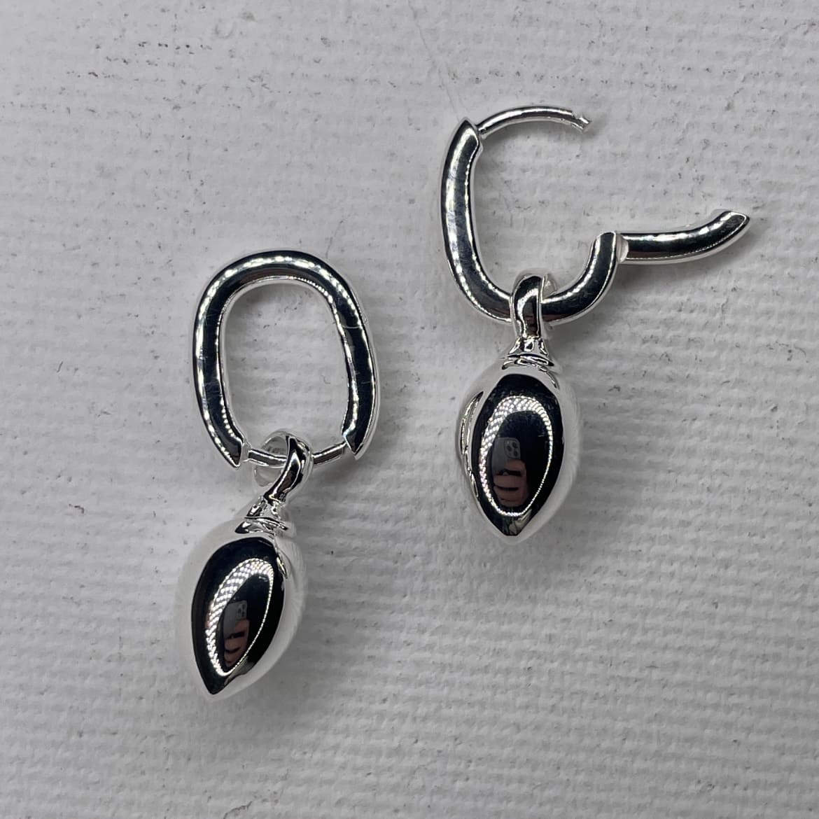 silver drop earrings