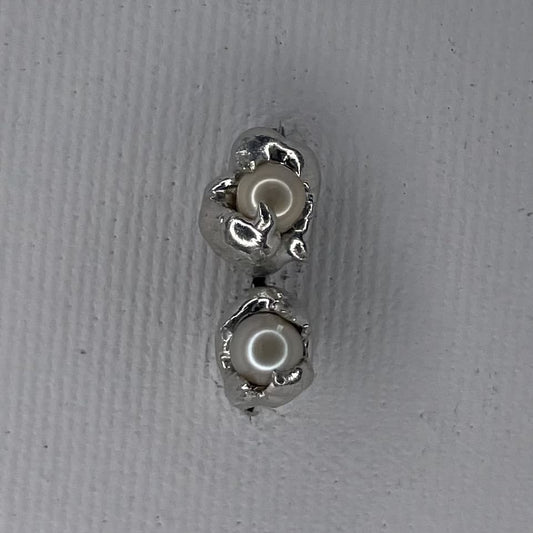 small white ear studs - verdintils