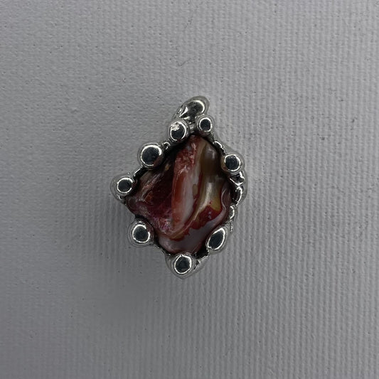 red coral pendant - verdintils