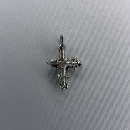 pearl cross pendant - verdintils