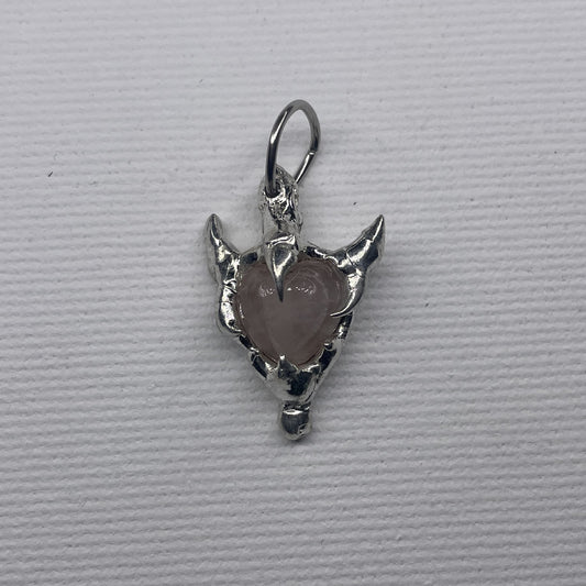 spiky rose heart pendant - verdintils