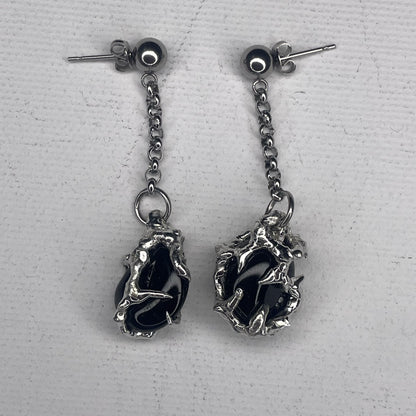 black tourmaline earrings